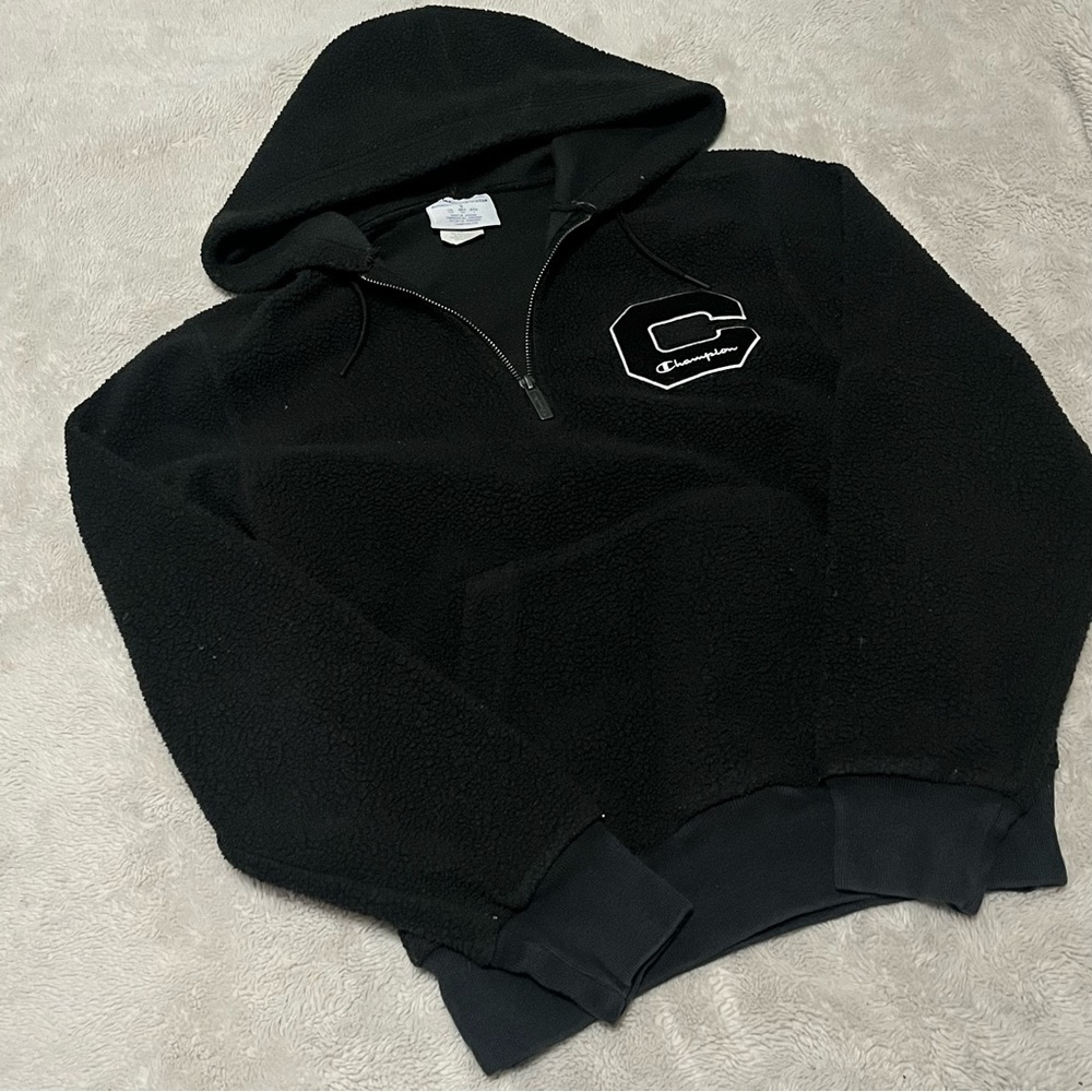 Champion Men's Black Zip-Up Hoodie